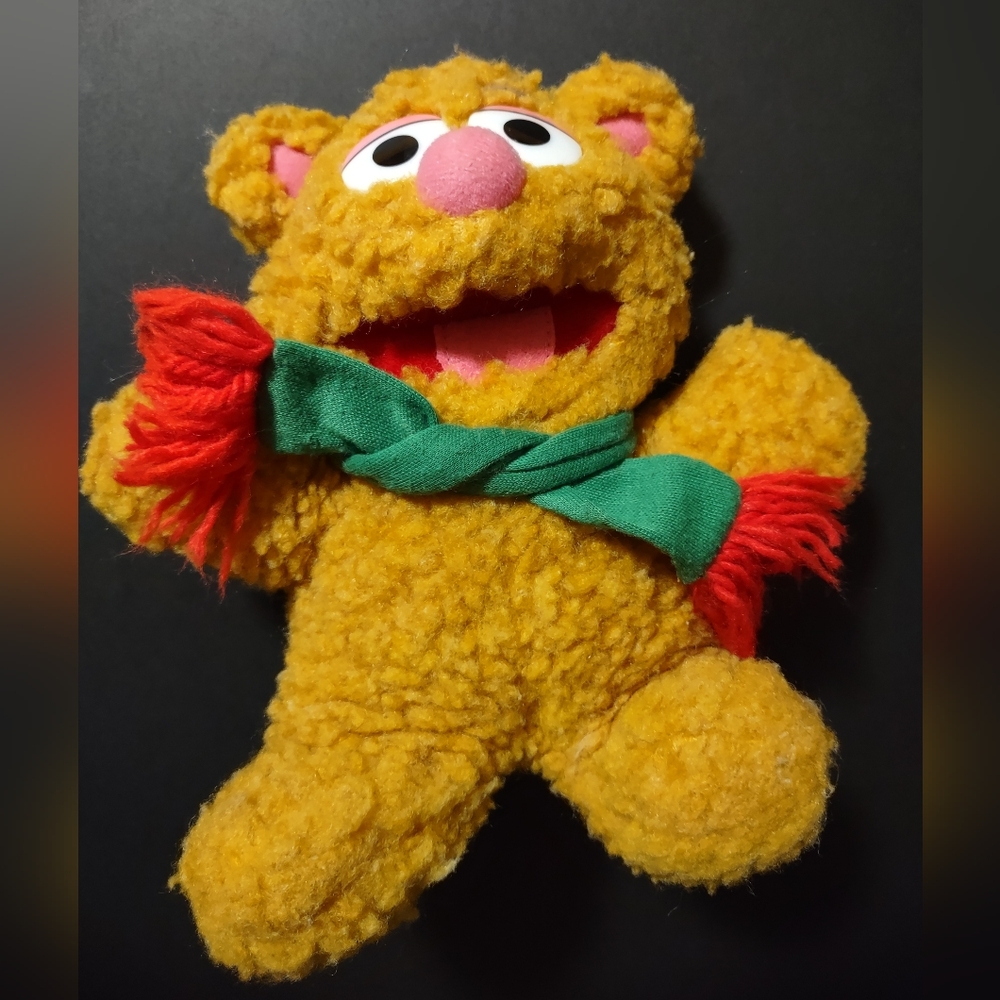 VTG Muppets Baby Fozzie Bear Plush Stuffed Animal McDonalds Henson Scarf 1987